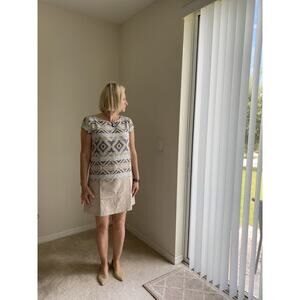 Hugo Boss Adrucka Tribal Woven Sheath Mini Dress US 4